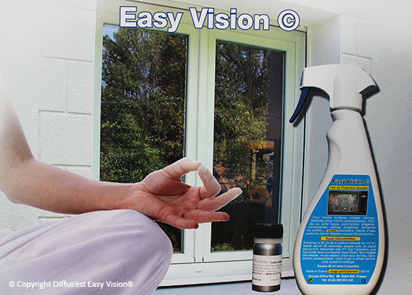 protection et nettoyage de vos vitres vitrines vitrages carreaux avec le traitement Easy Vision